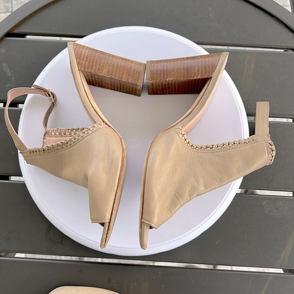 Kate Spade New York Orlene Peep Toe Block Heel Sandals Pale Taupe Size 9 - Picture 10 of 15